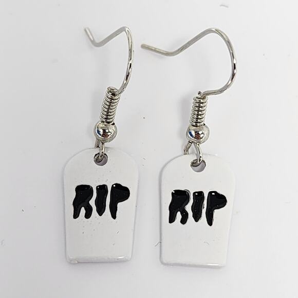 Killstar Jewelry - RIP Tombstone Goth Earrings